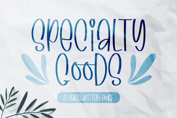 Specialty Goods Font for Handmade Creations