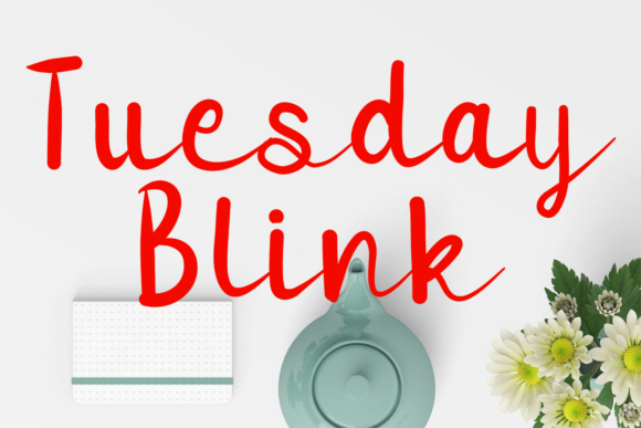 Tuesday Blink Script Font for Editorial Design